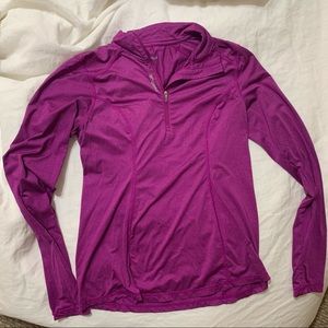 Reebok Long Sleeve Half Zip-Up Workout Top